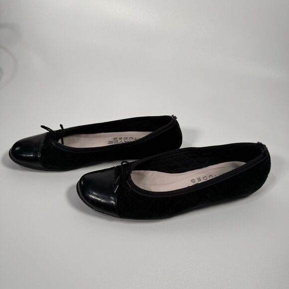 Paul Mayer Attitudes Black Quilted Suede Ballet Flats Women’s Size 5.5 - Chic! - Picture 6 of 8